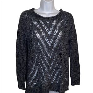Superdry Charcoal Open-Knit Sweater
